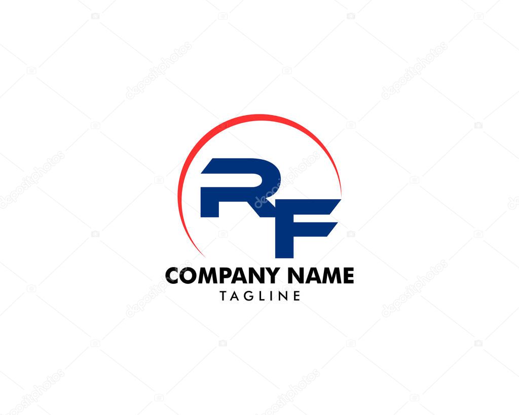 Initial Letter RF Logo Template Design