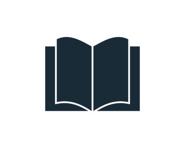 Kitap Kırtasiyesi Simge Vektör Logo Şablonu Çizim Tasarımı