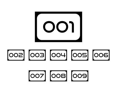 Restoran masa numarası simgesi vektörü