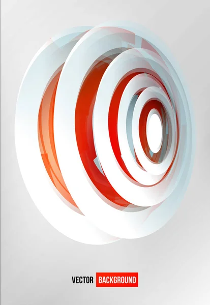 Круги абстрактный логотип. Красное и белое — стоковое фото