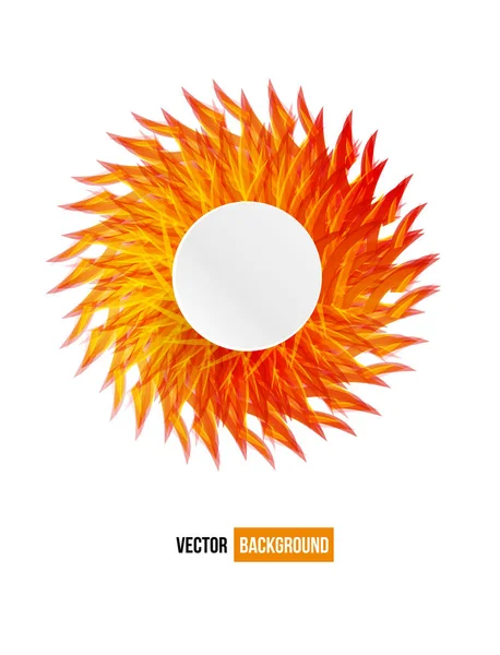 Circle orange blomma kort. abstrakt — Stockfoto