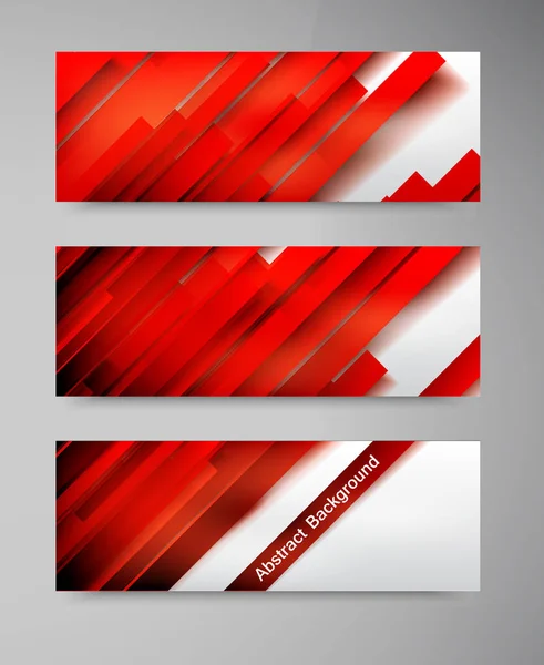 Banner instellen. Rode lijn. Strips — Stockfoto