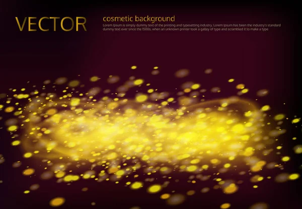 Vecteur fond noir avec des étincelles dorées — Image vectorielle