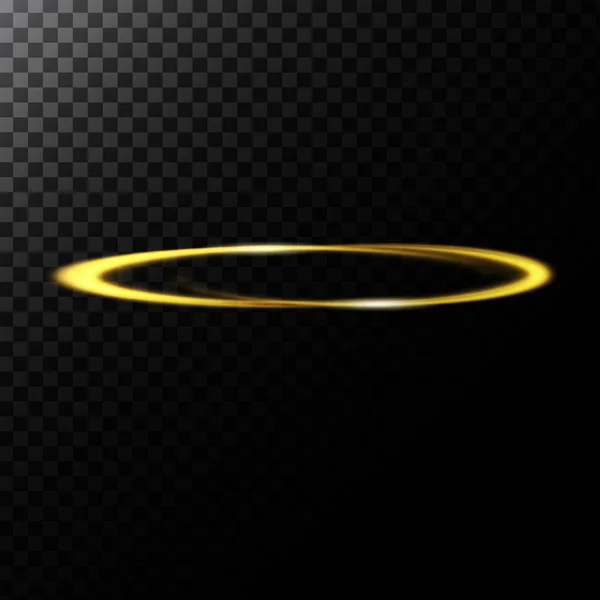 Illustration vectorielle abstraite d'un effet de lumière en forme de cercle d'or — Image vectorielle