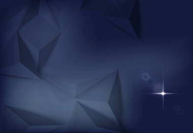 İn ışınları ile parlayan ışık efektli koyu mavi bayrak illüstrasyon vektör ve mercek parlamaları mercek