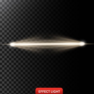 İki altın ışık ışınları, bir ışık ışınları, bir Işıma efektleri vektör çizim