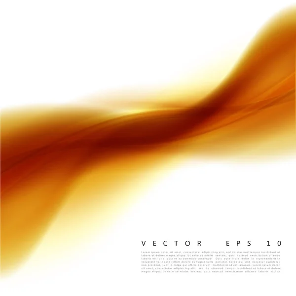 Vectorillustratie van een abstract oranje golvende achtergrond. Een soepele gelaagde geeloranje Golf, lijn. — Stockvector