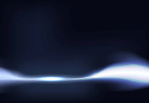 輝く光の効果と暗い青色のバナーのベクトル イラスト — ストックベクタ