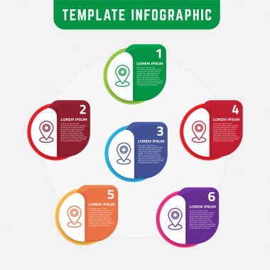 Diyagramı, grafik, grafik, web tasarım, iş akışı düzeni için kullanılabilir Modern Infographic şablonu