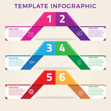 Diyagramı, grafik, grafik, web tasarım, iş akışı düzeni için kullanılabilir Modern Infographic şablonu