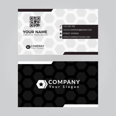 Vektör Modern Yaratıcı ve Temiz İş Kartı Şablonu