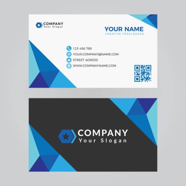 Vektör Modern Yaratıcı ve Temiz İş Kartı Şablonu