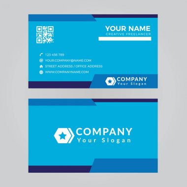 Vektör Modern Yaratıcı ve Temiz İş Kartı Şablonu