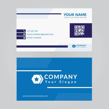 Vektör Modern Yaratıcı ve Temiz İş Kartı Şablonu