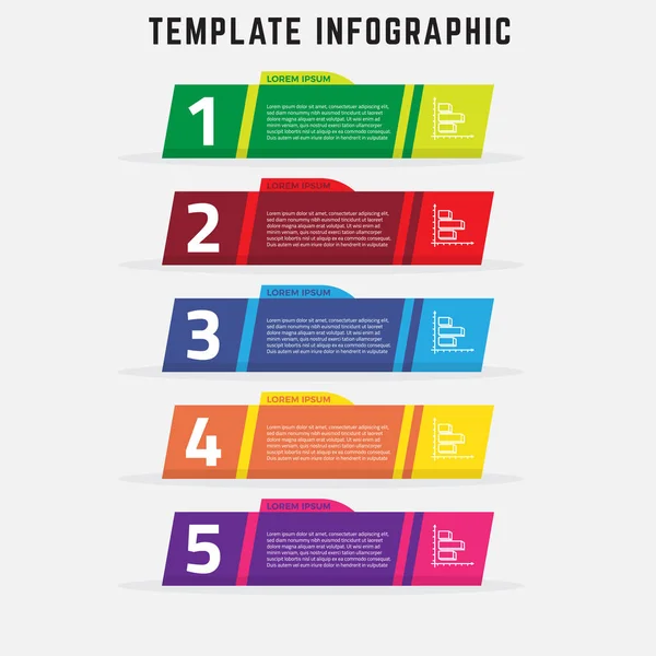 Plantilla de infografía moderna que se puede utilizar para diagrama, gráfico, gráfico, diseño web, diseño de flujo de trabajo — Vector de stock