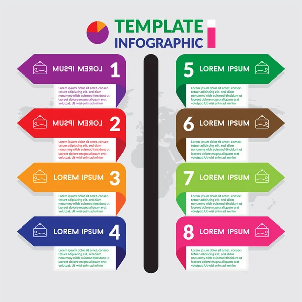 El diseño infográfico, la infografía de stock, la infografía de negocios, la infografía vectorial y el plan de marketing se pueden utilizar para el diseño del flujo de trabajo, el diagrama, el informe anual, el diseño web. EPS simple y elegante 10 — Vector de stock