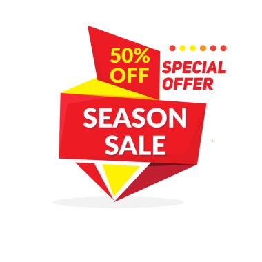 Satışı büyük başlığı, şablon afiş satış % 50 indirim. Vektör çizim. hisse senedi vektör