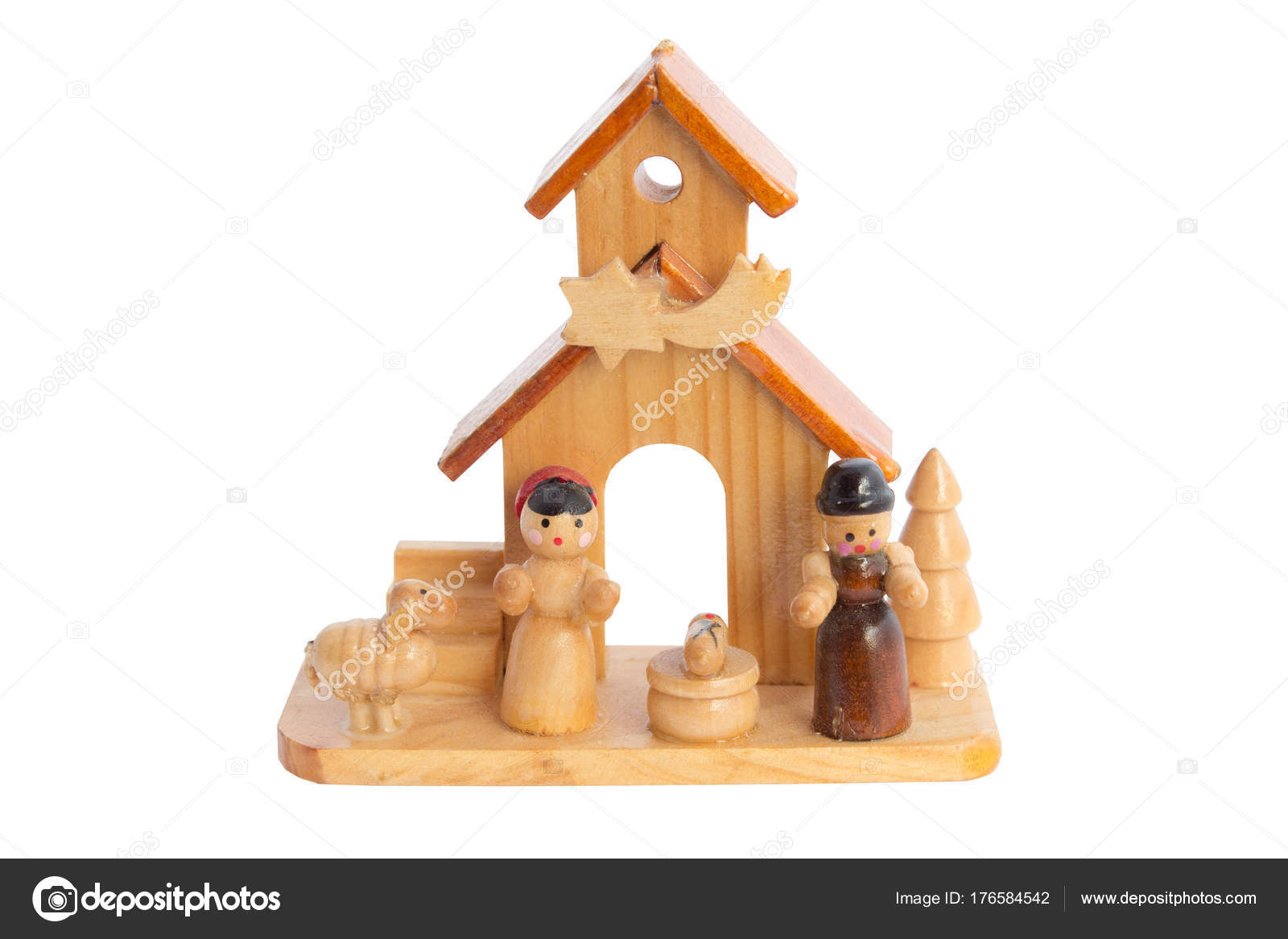 Wooden Nativity Scene Crib Stock Photo C Jk21 176584542
