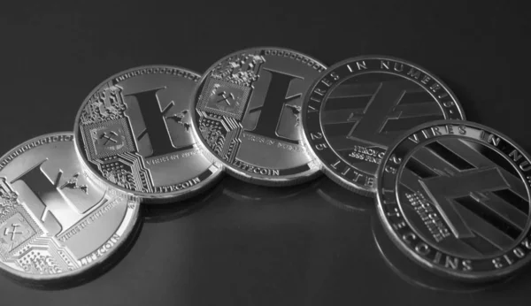 Litecoins - crypto currency — Stock Photo, Image