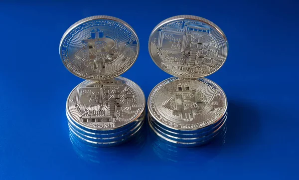 Bitcoin - monnaie virtuelle — Photo