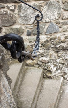 Zincir önlenmesi merdiven girişi.