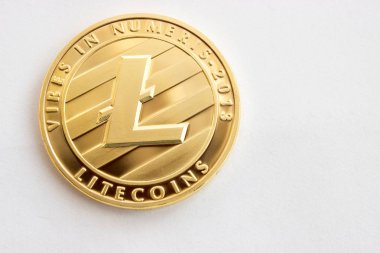 Üzerinde gri bir arka plan - litecoins 6 Kripto para birimi