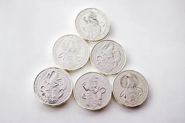 Silver coins from British mint