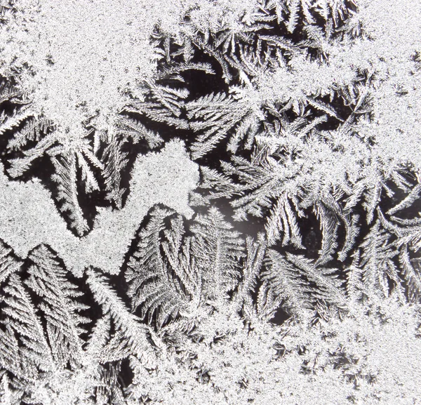 Detail van vorst op een venster van naald-vormige (2 — Stockfoto