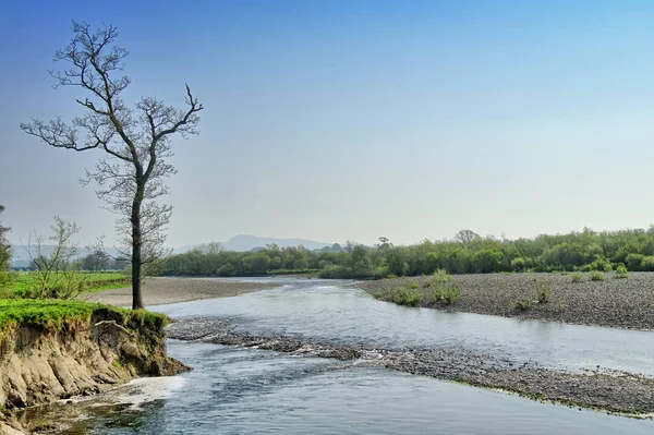 En sträcka av floden Lune nära Lancaster. — Stockfoto
