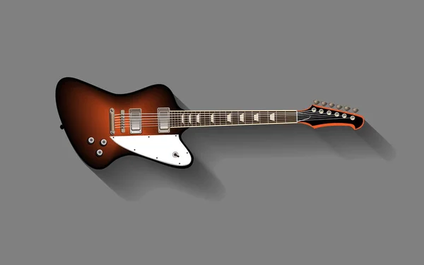 Guitarra eléctrica con estilo — Vector de stock