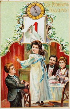  Kartpostal Noel ve yeni yıl için