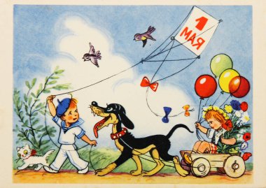 Sovyet kartpostal Mayıs günlük ayrılmış