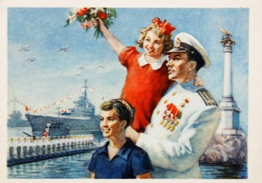 Sovyet kartpostal sadık Deniz Kuvvetleri