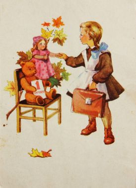 Sovyet kartpostal ilk Eylül'e adamış
