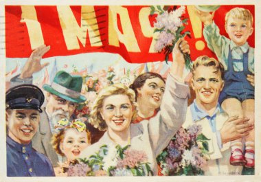 Sovyet kartpostal Mayıs günlük ayrılmış
