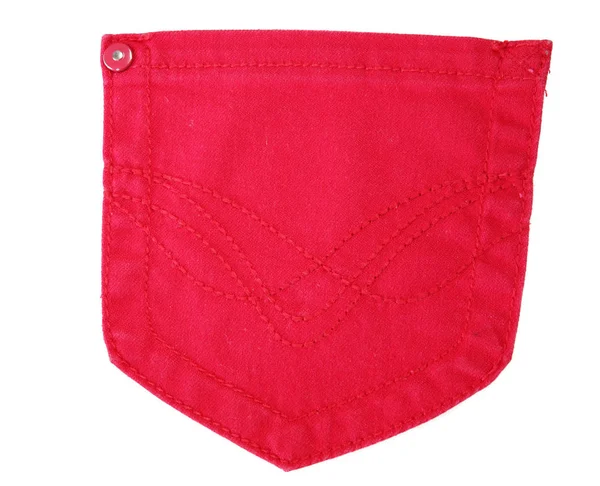 Κόκκινο τζιν τσέπη απομονωμένες — Φωτογραφία Αρχείου