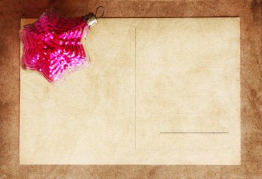 Retro cam Noel oyuncak posta kartı üzerinde