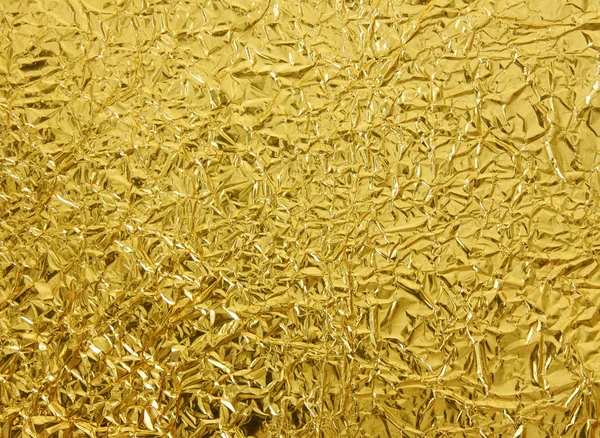 Fondo de textura de lámina de oro amarillo brillante —  Fotos de Stock