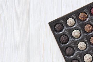 çeşitli çikolata şekerleme yakın çekim