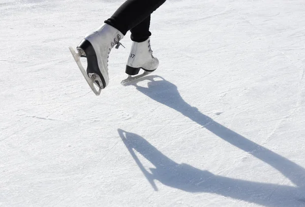 Patinador Ringue Gelo — Fotografia de Stock