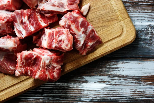 Pedaços Carne Crua Fresca — Fotografia de Stock