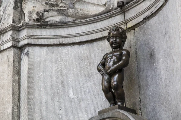 Famous Statue Picnic Boy Brussels Belgium 2016 Editorial Use Only — Stock Photo, Image