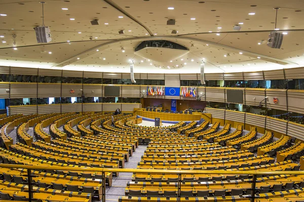 Avrupa Parlamentosu Brüksel Belçika Içinde Gelen 2018 Boşalttı Büyük Bir Telifsiz Stok Imajlar