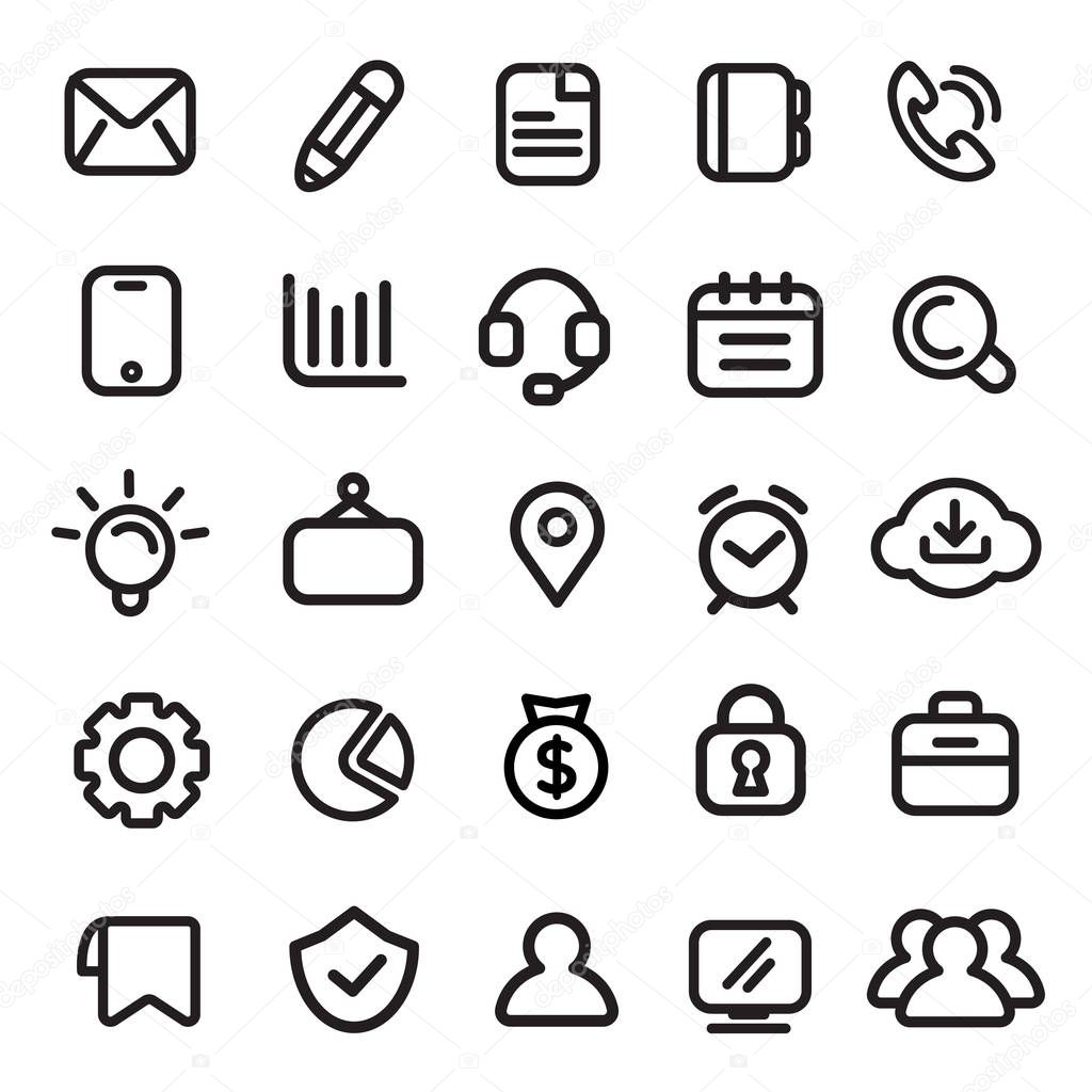 Icons, Business, Modern, Design Elements