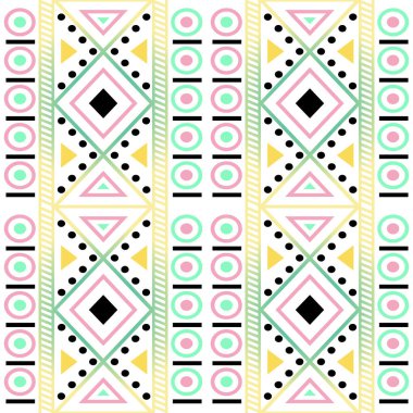 kesintisiz renkli yerel geometri desen arka plan