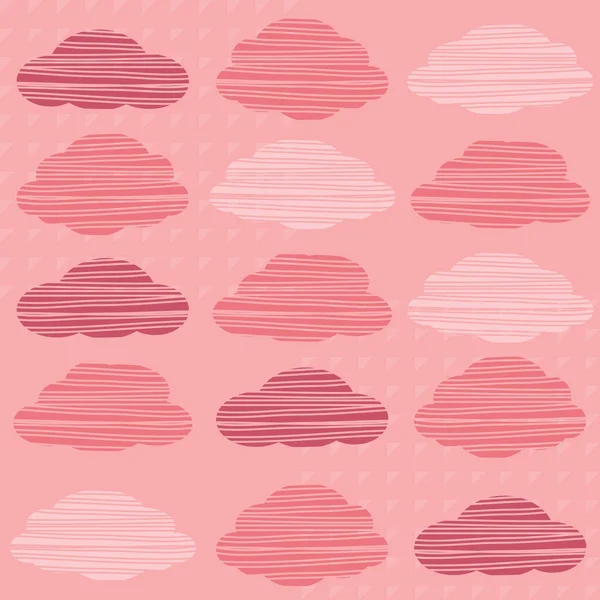 Fond motif nuage rose — Image vectorielle
