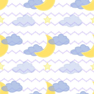 sorunsuz ay yıldız desen arka plan