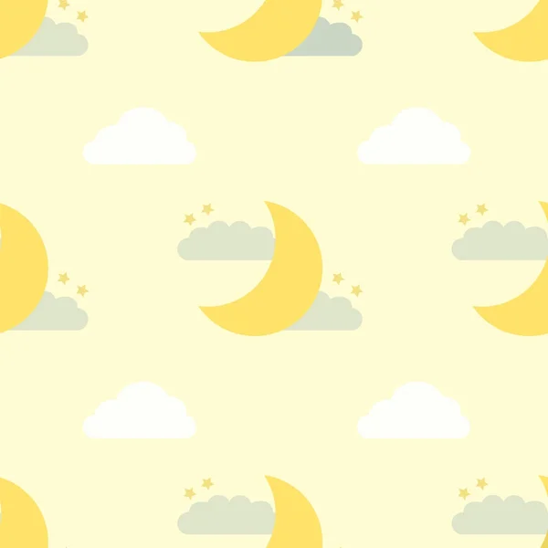 Seamless moon pattern background — Stock Vector