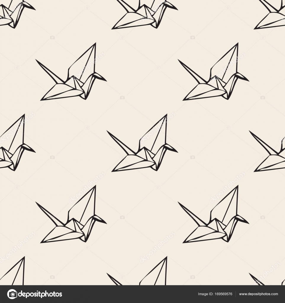 Fond Papier Monochrome Transparente Oiseau Origami Image