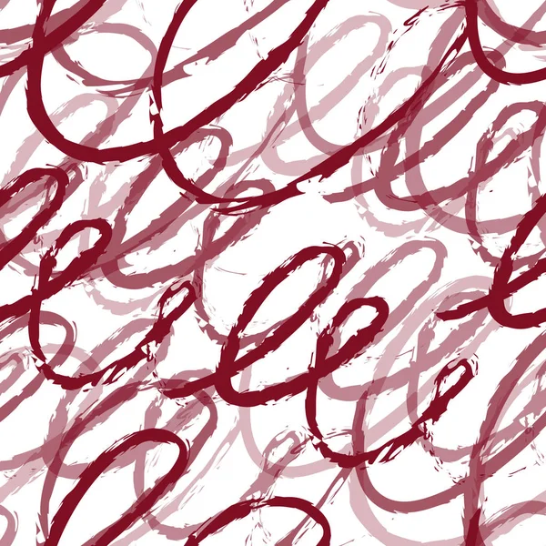 シームレスな抽象的な赤波パターン背景 — ストックベクタ